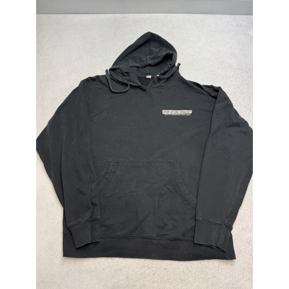 ONE OF ROCK Eye Of The Storm Hoodie Mens L Black Tour 2019 Graphic Sweatshirt